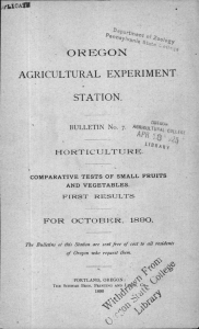 OREGON FOR OCTOBER, 1890. AGRICULTURAL EXPERIMENT HORTICULTURE.
