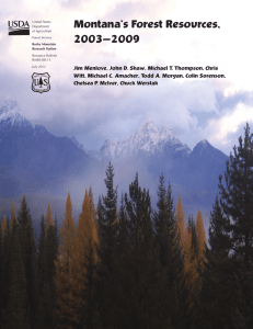 Montana’s Forest Resources, 2003–2009