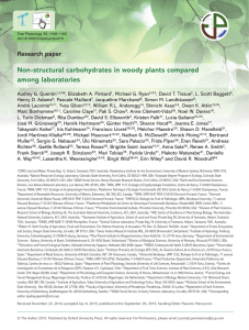 Non-structural carbohydrates in woody plants compared among laboratories