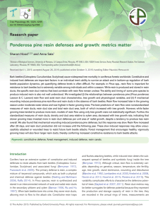 Ponderosa pine resin defenses and growth: metrics matter Sharon Hood