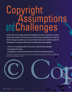 and Copyright Assumptions Challenges