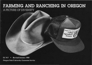 FARMING AND RANCHING IN OREGON A PICTURE OF DIVERSITY College Agricultural