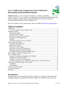 User’s Guide to the Temperature Sensor Method for