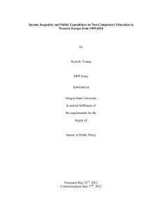 Income Inequality and Public Expenditure on Non-Compulsory Education in by