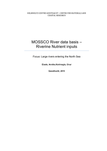 – MOSSCO River data basis  Riverine Nutrient inputs