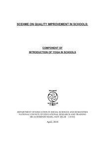 SCEHME ON QUALITY IMPROVEMENT IN SCHOOLS: COMPONENT OF