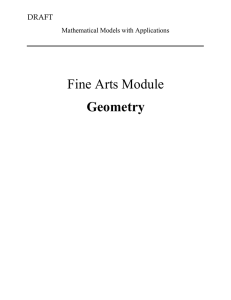 Fine Arts Module Geometry DRAFT Mathematical Models with Applications