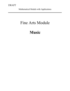Fine Arts Module Music DRAFT Mathematical Models with Applications