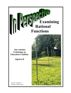 Examining Rational Functions