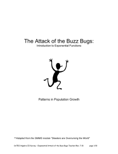 The Attack of the Buzz Bugs:  Patterns in Population Growth