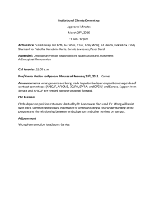 Institutional Climate Committee Attendance: Approved Minutes March 24