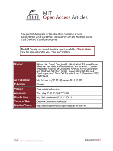 Integrated Analysis of Contractile Kinetics, Force