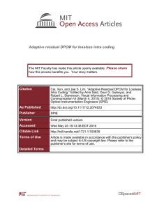 Adaptive residual DPCM for lossless intra coding Please share