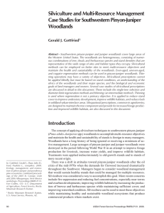 Silviculture and Multi-Resource  Management Case Studies for Southwestern Pinyon-Juniper Woodlands