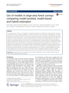 Use of models in large-area forest surveys: comparing model-assisted, model-based