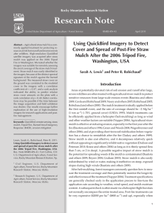 Research Note Using QuickBird Imagery to Detect