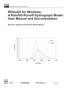 Wildcat5 for Windows, A Rainfall-Runoff Hydrograph Model: User Manual and Documentation