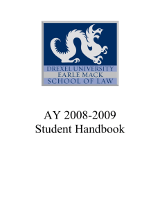 AY 2008-2009 Student Handbook
