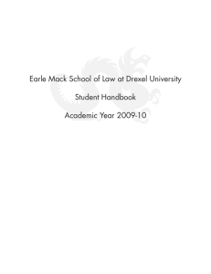 Earle Mack School of Law at Drexel University  Student Handbook