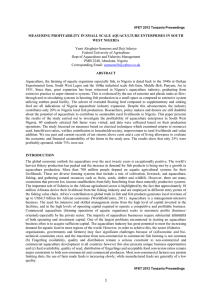 MEASURING PROFITABILITY IN SMALL SCALE AQUACULTURE ENTERPRISES IN SOUTH WEST NIGERIA