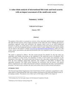 A value-chain analysis of international fish trade and food security