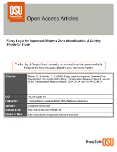 Fuzzy Logic for Improved Dilemma Zone Identification: A Driving Simulator Study