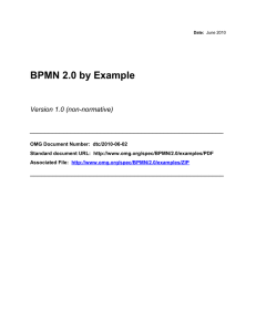 BPMN 2.0 by Example Version 1.0 (non-normative) ____________________________________________________ OMG Document Number:  dtc/2010-06-02