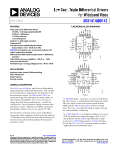 Low Cost, Triple Differential Drivers for Wideband Video /