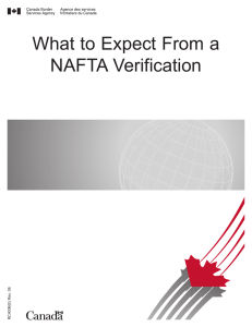 What to Expect From a NAFTA Verification . 06 RC4006(E) Rev