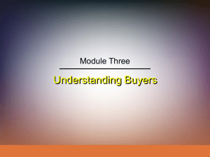 Understanding Buyers Module Three