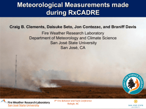 Meteorological Measurements made during RxCADRE