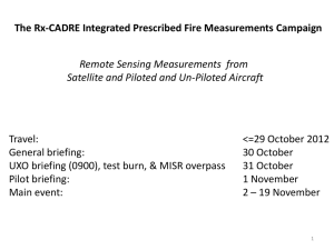 The Rx-CADRE Integrated Prescribed Fire Measurements Campaign Travel:
