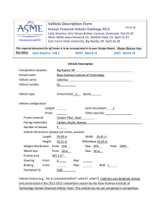 Vehicle Description Form  Human Powered Vehicle Challenge 2013