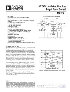 a 5 V CATV Line Driver Fine Step Output Power Control AD8325