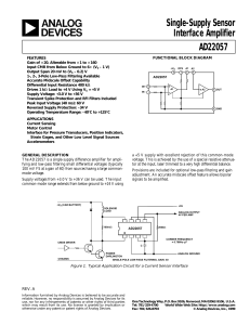 a Single-Supply Sensor Interface Amplifier AD22057