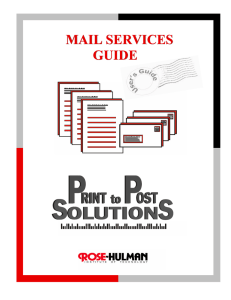 MAIL SERVICES GUIDE