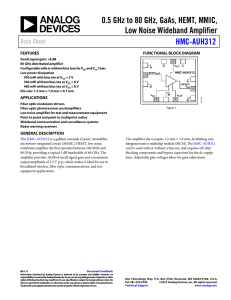 0.5 GHz to 80 GHz, GaAs, HEMT, MMIC, HMC-AUH312 Data Sheet
