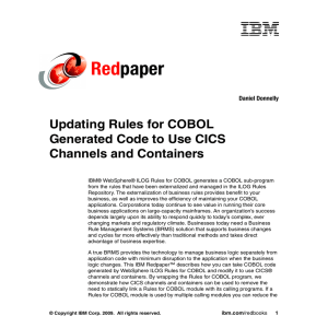 Red paper Updating Rules for COBOL Generated Code to Use CICS