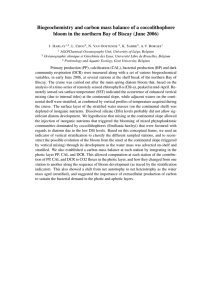 Biogeochemistry and carbon mass balance of a coccolithophore