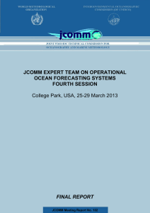 JCOMM EXPERT TEAM ON OPERATIONAL OCEAN FORECASTING SYSTEMS FOURTH SESSION