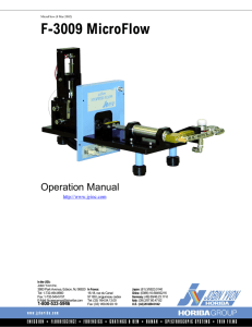 F-3009 MicroFlow  Operation Manual