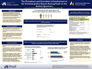 The Prevalence and Correlates of Involvement in Autism Spectrum