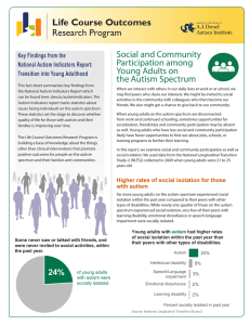 Life Course Outcomes Research Program Social and Community Participation among