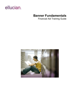 Banner Fundamentals Financial Aid Training Guide