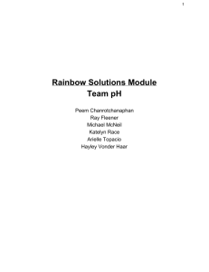   Rainbow Solutions Module  Team pH  Peem Chanrotchanaphan 