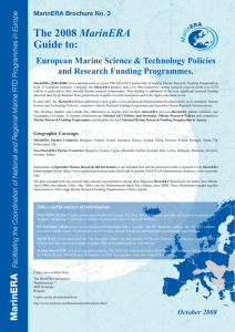 MarinERA Guide to: European Marine Science &amp; Technology Policies and Research Funding Programmes.