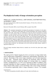 Psychophysical study of image orientation perception JIEBO LUO and ROBERT T. GRAY