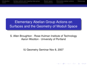 Elementary Abelian Group Actions on