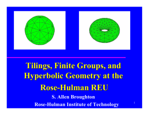 Tilings, Finite Groups, and Hyperbolic Geometry at the Rose -