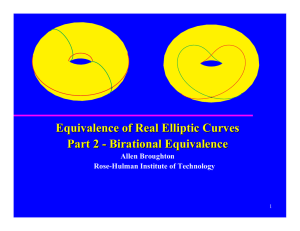 Equivalence of Real Elliptic Curves Part 2 - Birational Equivalence